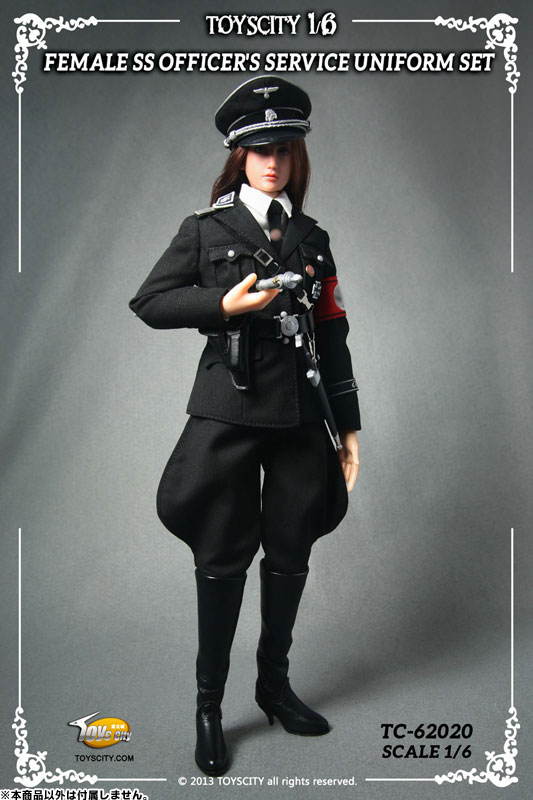フィギュア用衣装 ドイツ ナチ党 武装親衛隊 女性将校 制服セット ブラック Tc 6