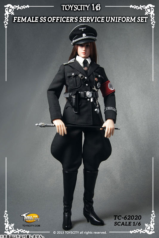 TA733 フィギュア用衣装 ドイツ ナチ党 武装親衛隊 女性将校 制服セット (ブラック TC-62020)